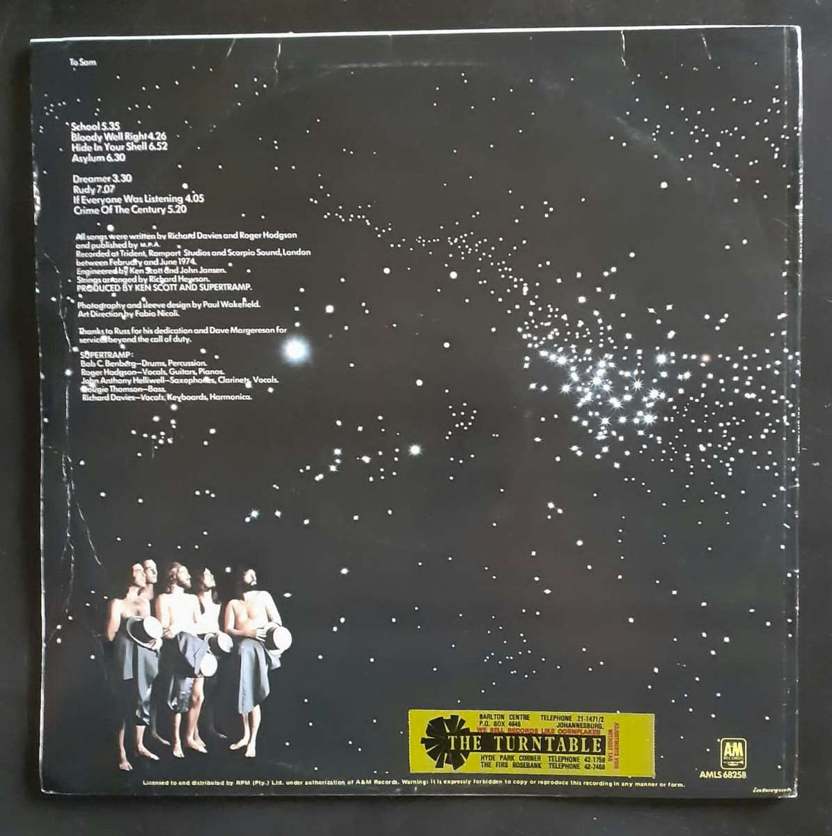 Supertramp - Crime of The Century LP Vinyl Record