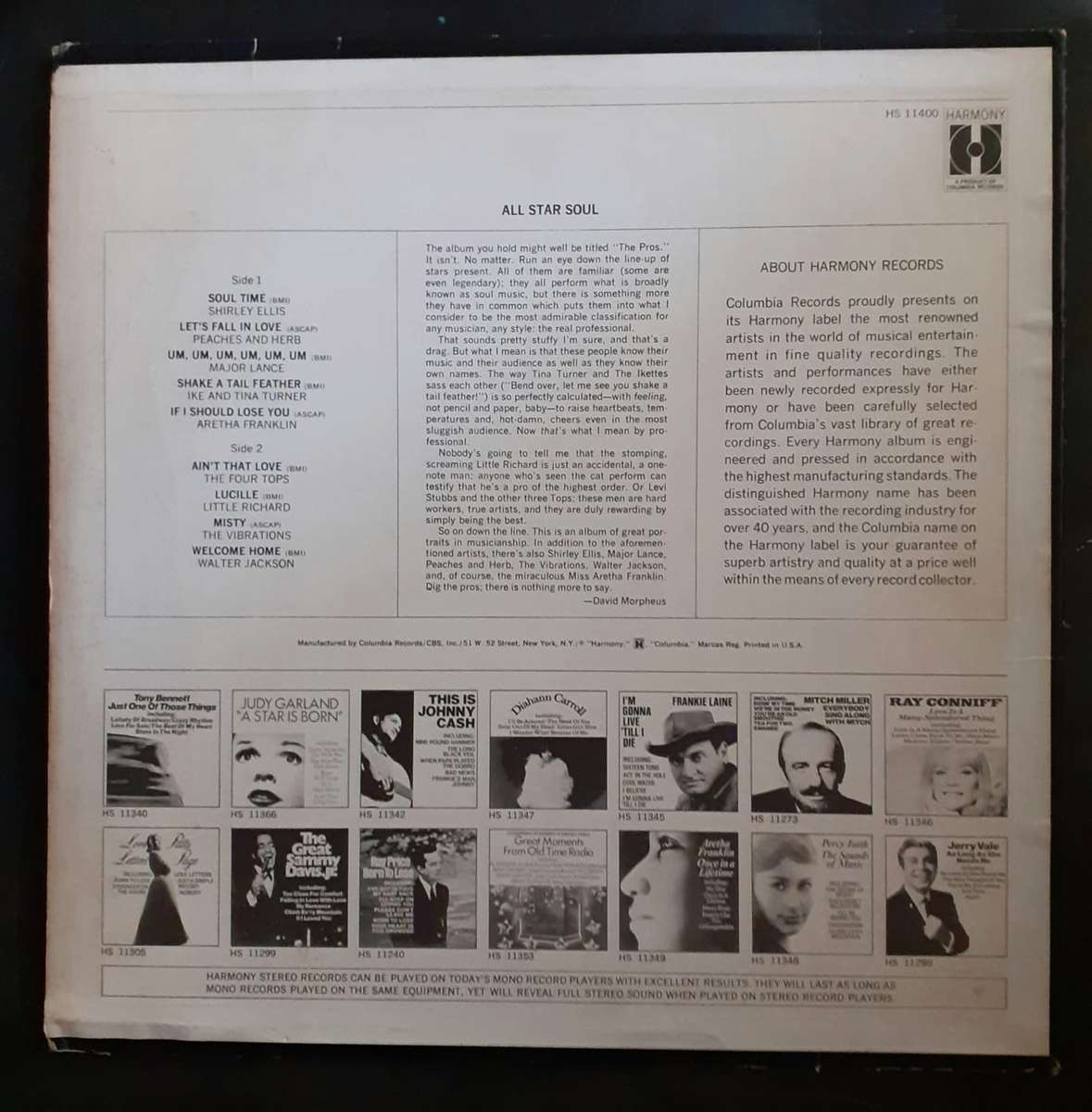 All Star Soul LP Vinyl Record - USA Pressing