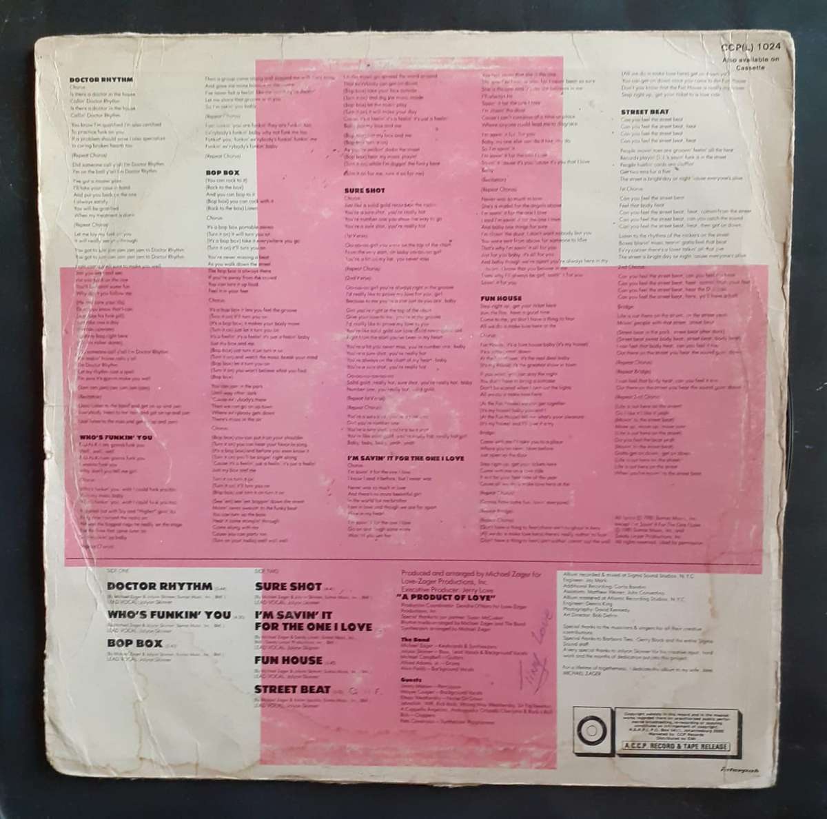The M-Zee Band - Doctor Rhythm LP Vinyl Record