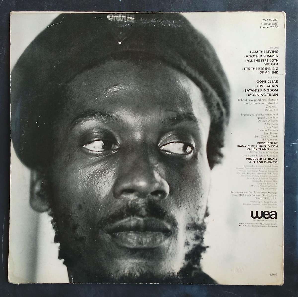 Jimmy Cliff - I Am The Living LP Vinyl Record - Germany Pressing