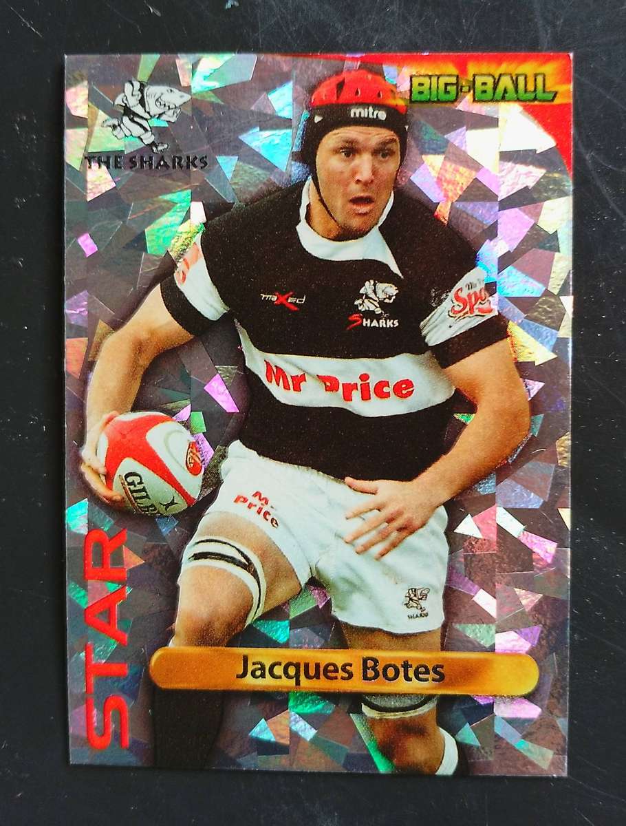 JACQUES BOTES - 2010 BIG BALL RUGBY COLLECTION STAR PLAYER CARD