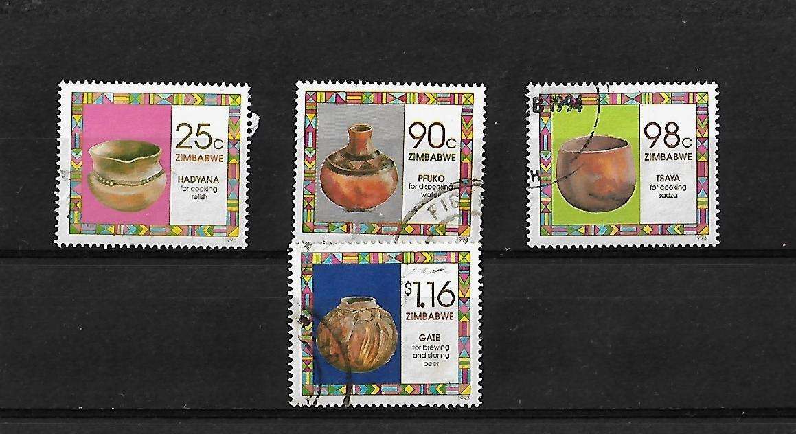 Zimbabwe - 1993 Pottery Part Set of 4 Stamps Fine Used