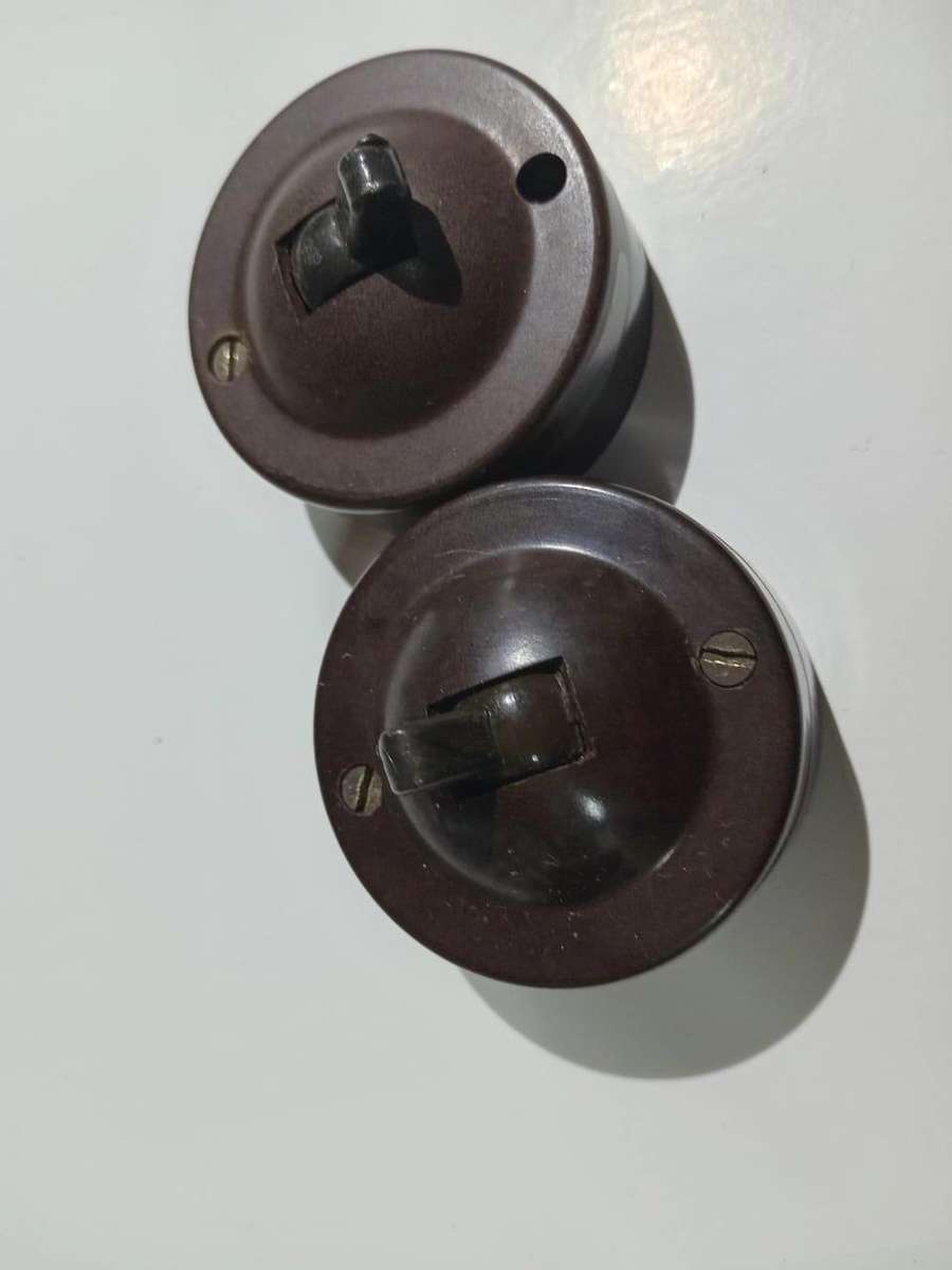 Bakelite Crabtree switches x 2