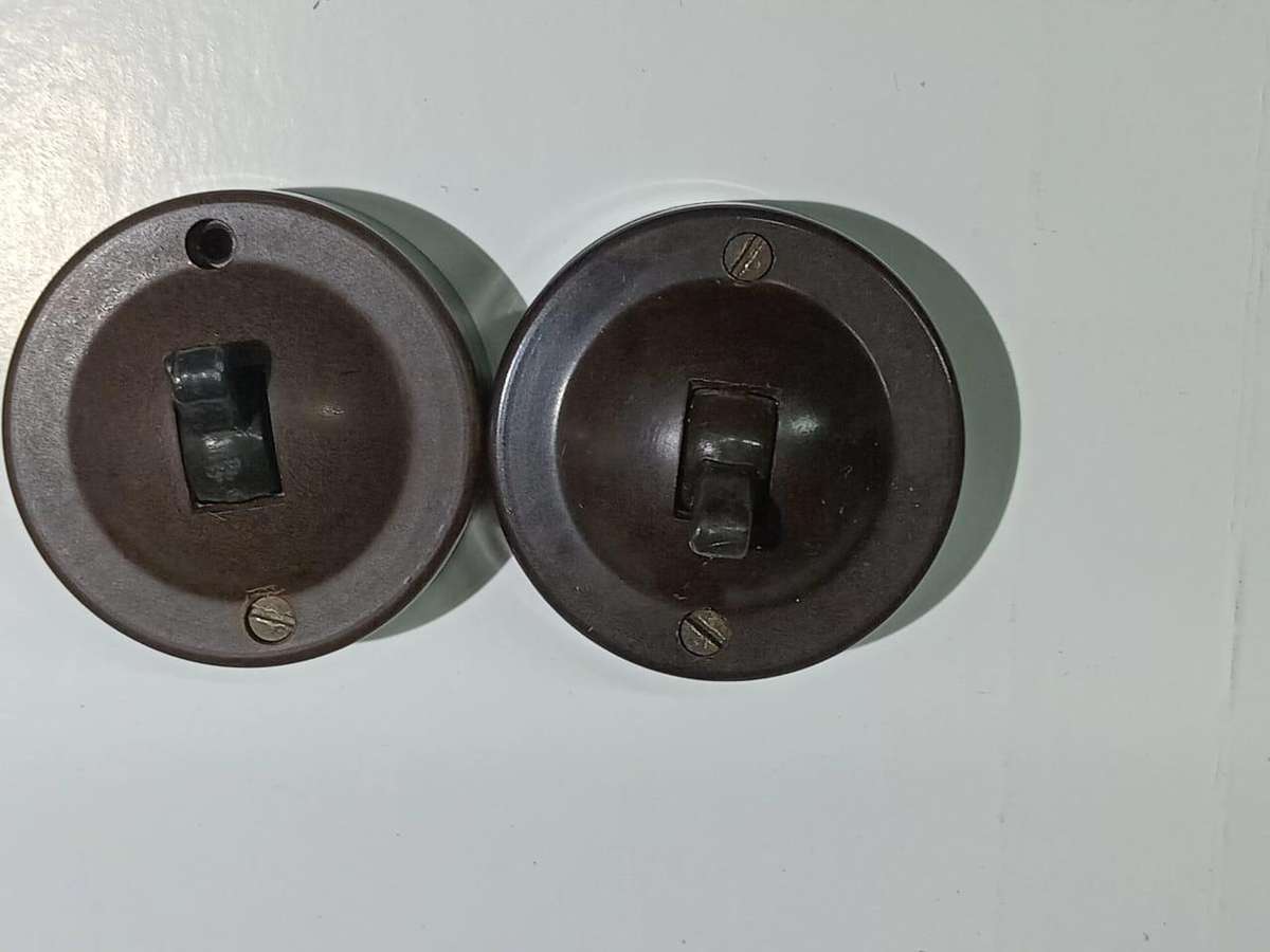 Bakelite Crabtree switches x 2