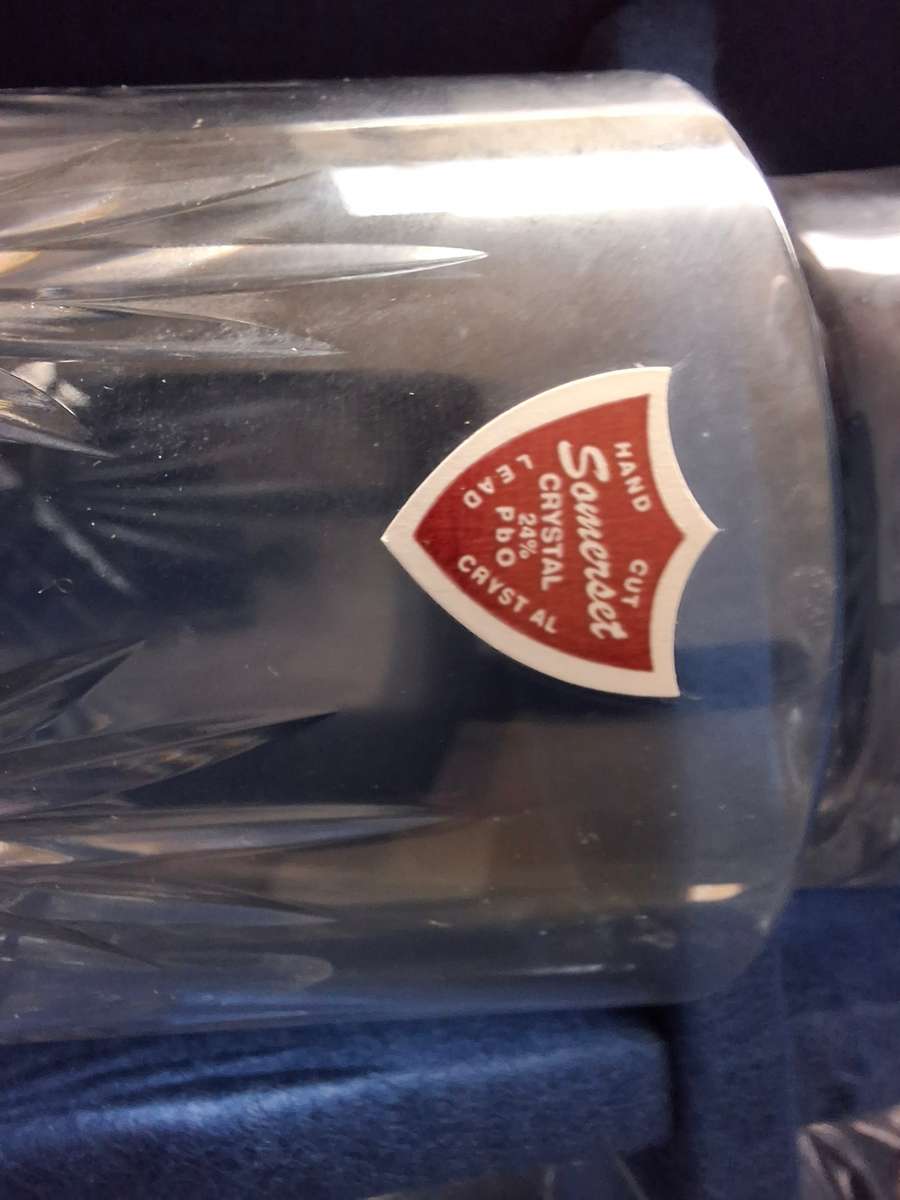 Lead crystal whiskey glasses cased 6