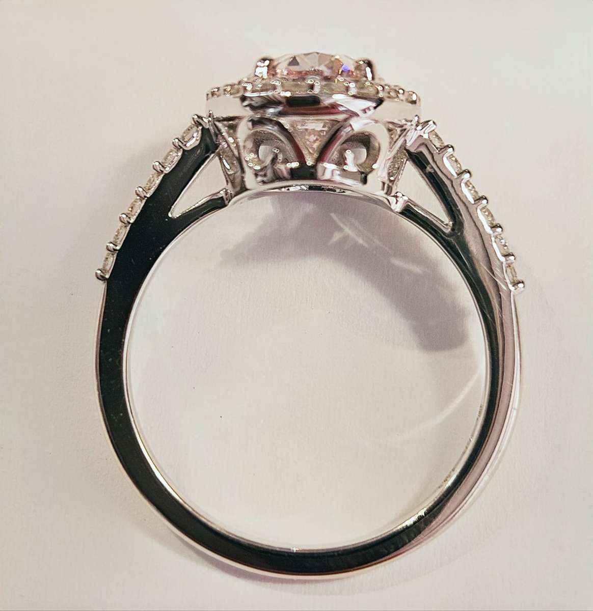 2.03ct Certified Fancy Vivid Pink Diamond Ring (IGI Certified Diamond)