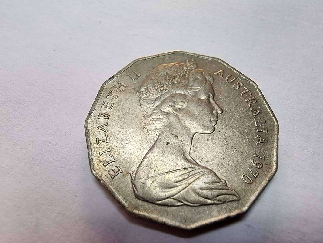Vintage 1970 Australia Captain Cook Commemorative 50 Cents Coin