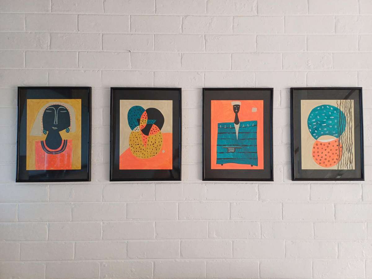 Set of 4 Framed Artworks