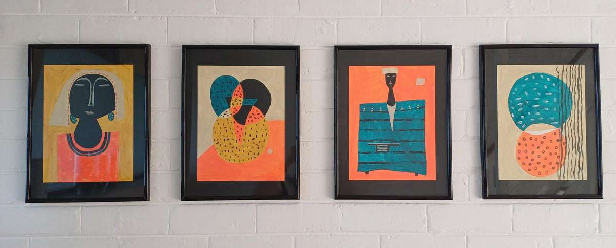 Set of 4 Framed Artworks