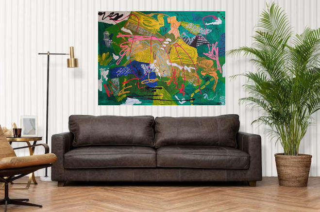 Exploring the inner world - Abstract  Art - Acrylics on canvas - 60 x 80cm