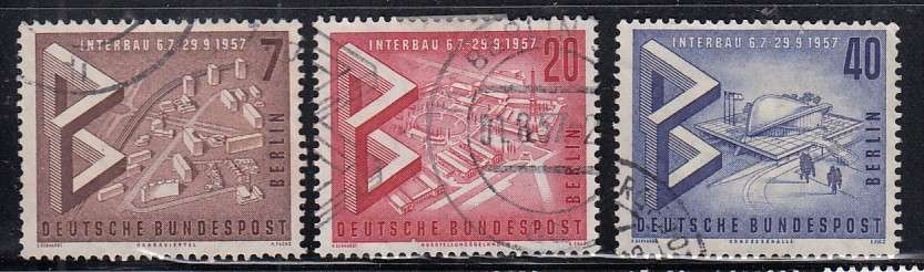 BERLIN 1957 SG B156-B158 VFU.