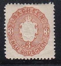 SAXONY 1863 SG 42 MH.