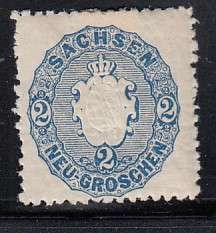 SAXONY 1863 SG 40 MH.