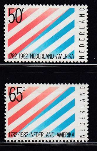NETHERLANDS 1982 SG 1401-1402 COMPLETE SET MNH.
