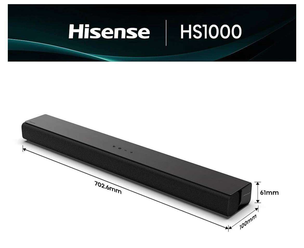 Hisense HS1000 2.0 Channel Soundbar