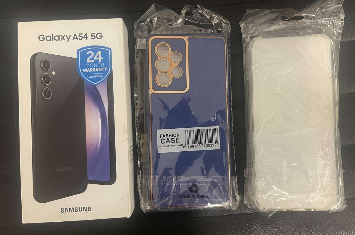Samsung Galaxy A54 5G 256GB Dual Sim  Graphite Black + OEM Charger & Bundle