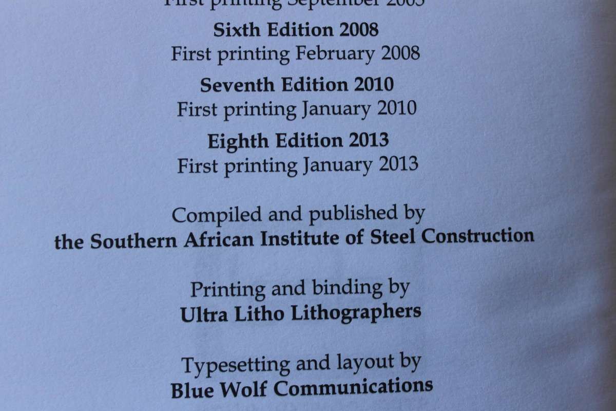 THE RED BOOK SOUTH AFRICAN STEEL CONSTRUCTION HANDBOOK  Eighth Edition 2013