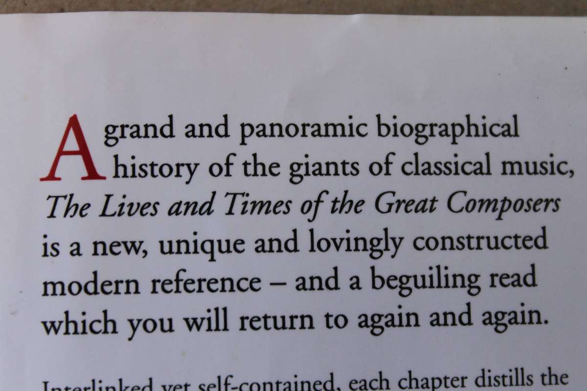 THE LIVES & TIMES OF THE GREAT COMPOSERS  by Michael Steen