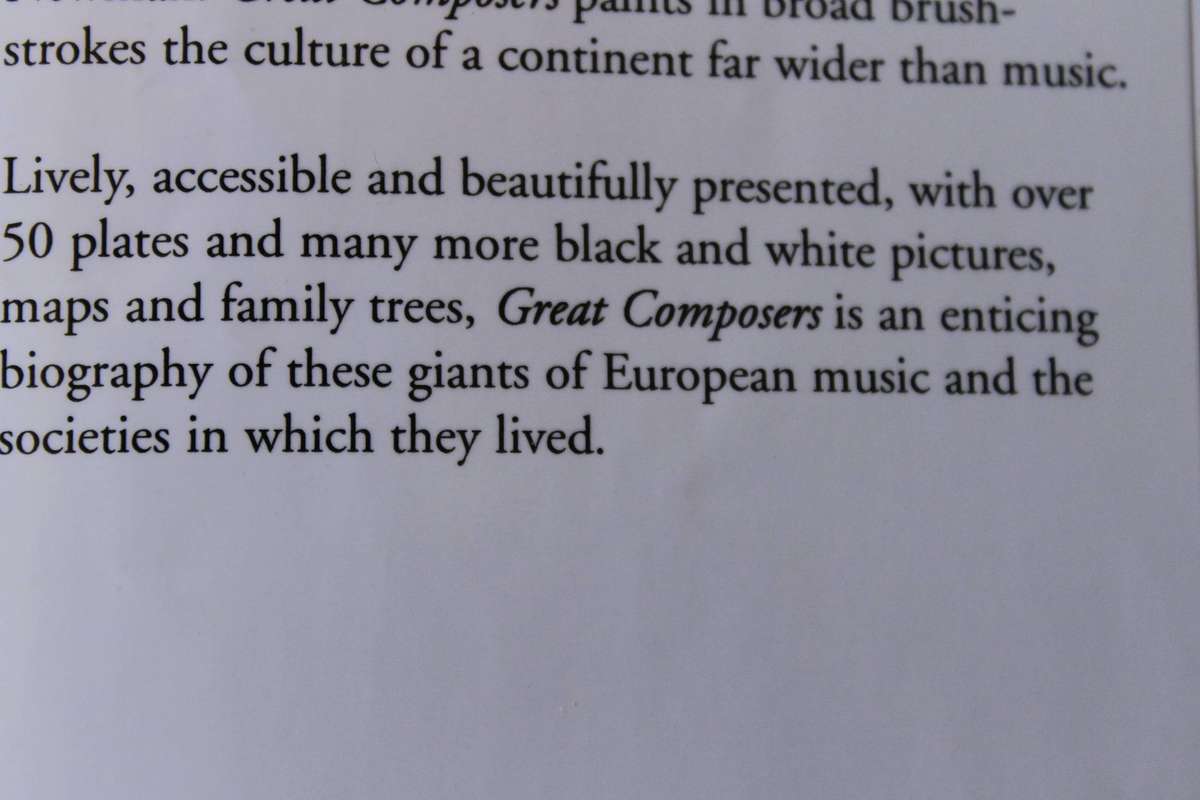 THE LIVES & TIMES OF THE GREAT COMPOSERS  by Michael Steen