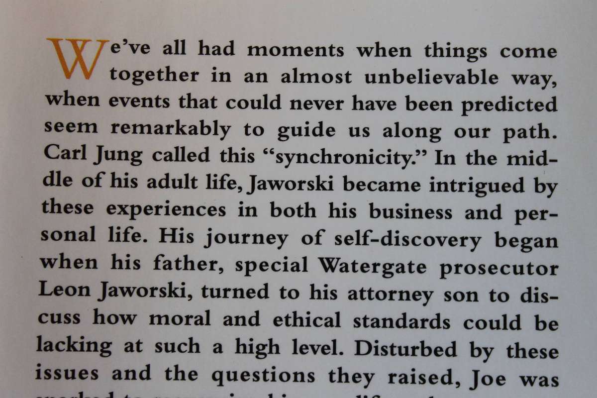SYNCHRONICITY  The Inner Path Of Leadership  by Joseph Jaworski