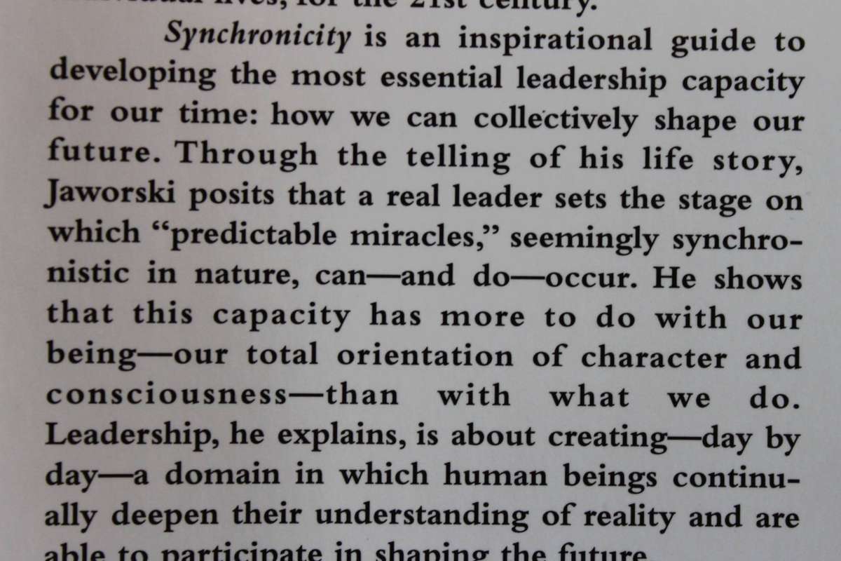 SYNCHRONICITY  The Inner Path Of Leadership  by Joseph Jaworski
