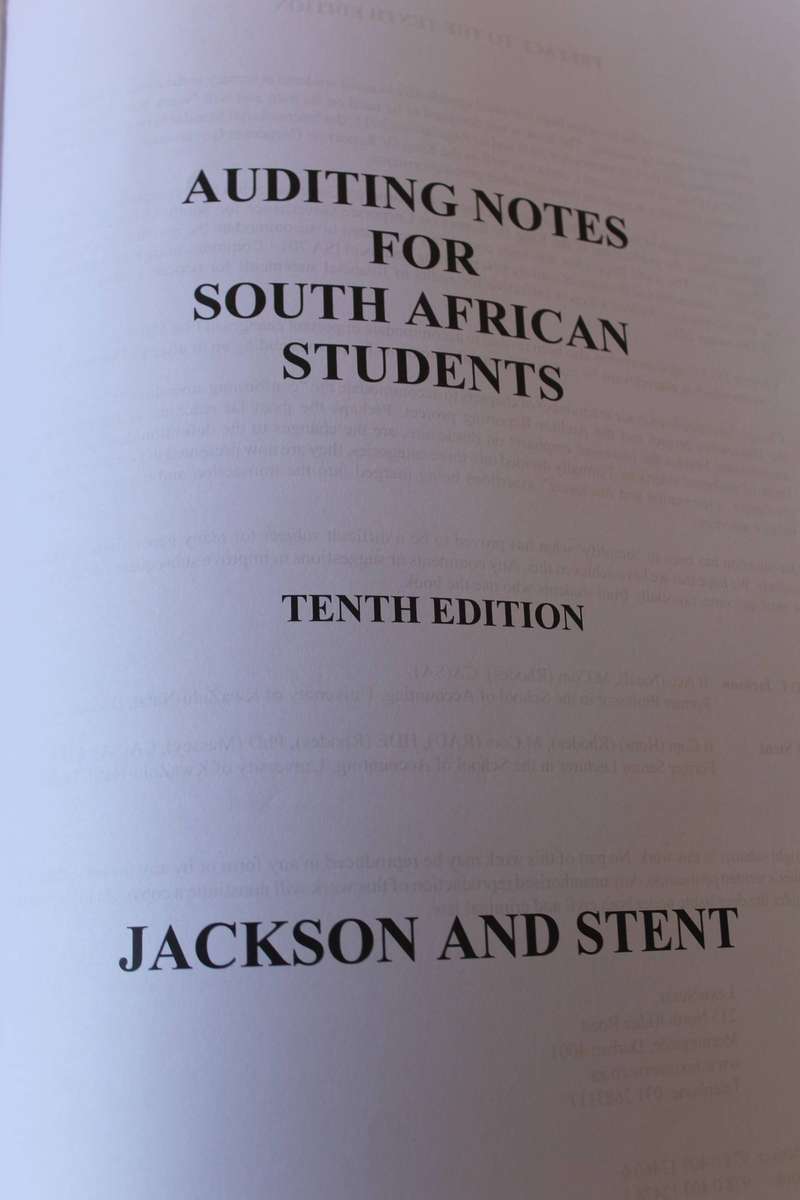 AUDITING NOTES FOR SOUTH AFRICAN STUDENTS  by Jackson & Stent 10th Edition  LexisNexis