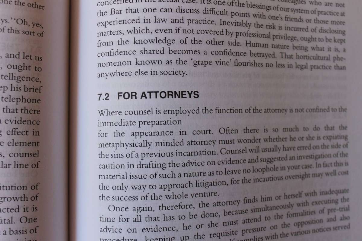 TECHNIQUE IN LITIGATION by Eric Morris - revised and updated by H Daniels 5th Edition (I)