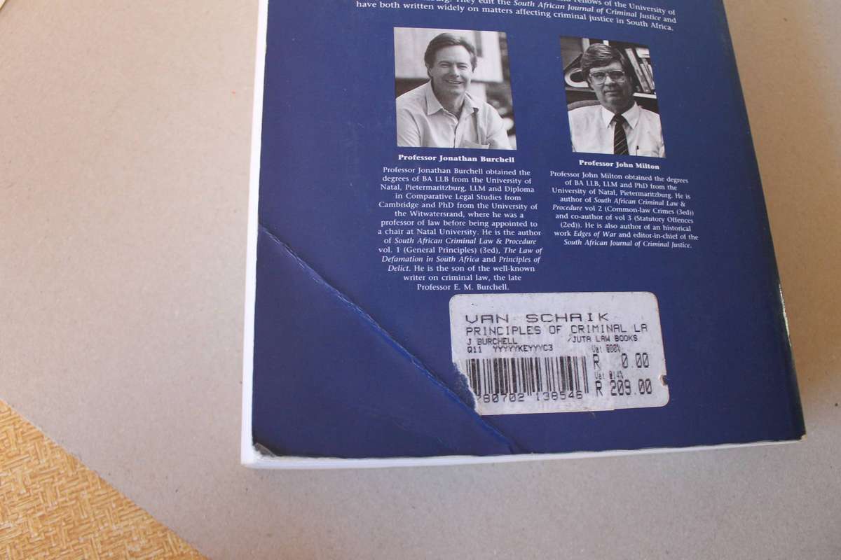 PRINCIPLES OF CRIMINAL LAW  by Jonathan Burchell/John Milton  Second Edition  (I)