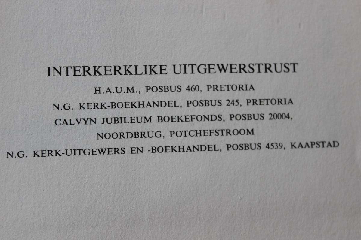 HANDBOEK BYBELSE GESKIEDENIS. Die Ou Testament. Dr. J.H. Kroeze.