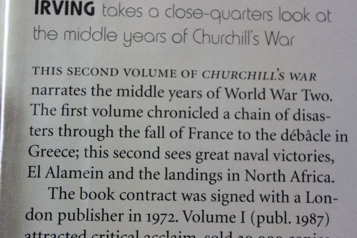 CHURCHILL'S WAR TRIUMPH IN ADVERSITY. David Irving. Volume II.