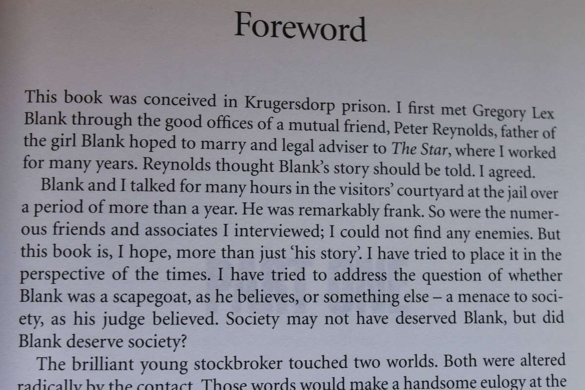 PRISONER OF POWER.  THE GREG BLANK STORY  by Rex Gibson