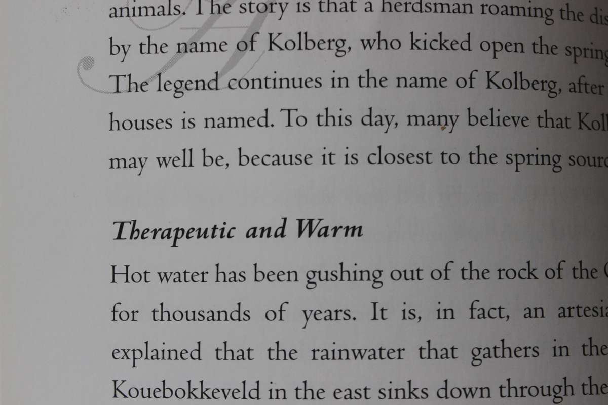 TAKING THE WATERS. Hazel Hall. (The History of The Olifants River Warm Baths, Western Cape)