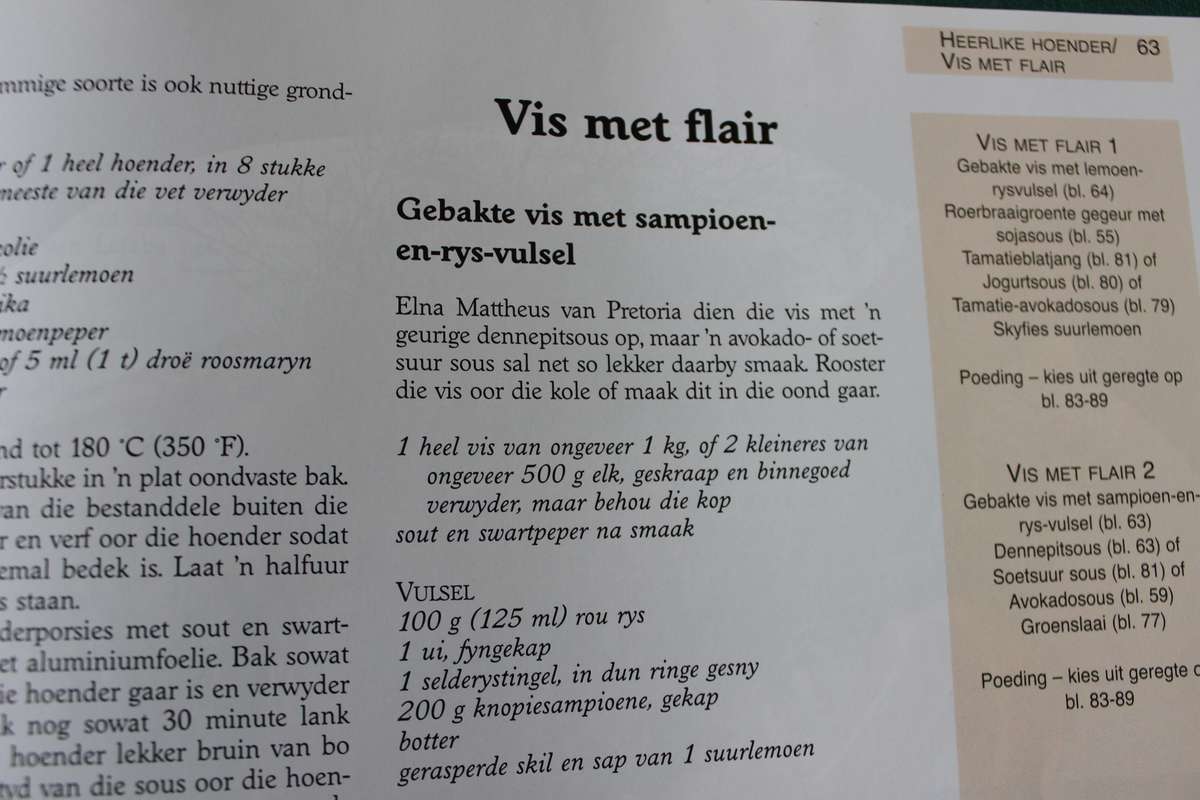 HUISGENOOT WENRESEPTE 6. Carmen Niehaus.