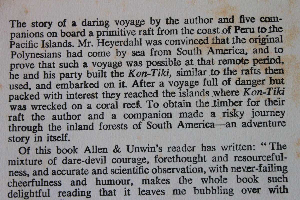 THE KON-TIKI EXPEDITION  by Thor Heyerdahl