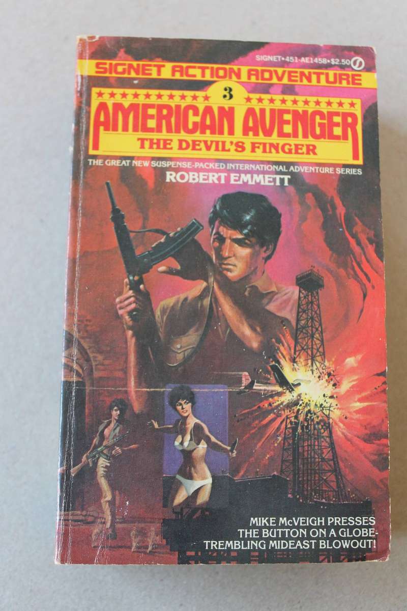 AMERICAN AVENGER SERIES  by Robert Emmett in 5 paperbacks  (1982)