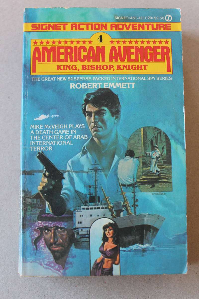 AMERICAN AVENGER SERIES  by Robert Emmett in 5 paperbacks  (1982)