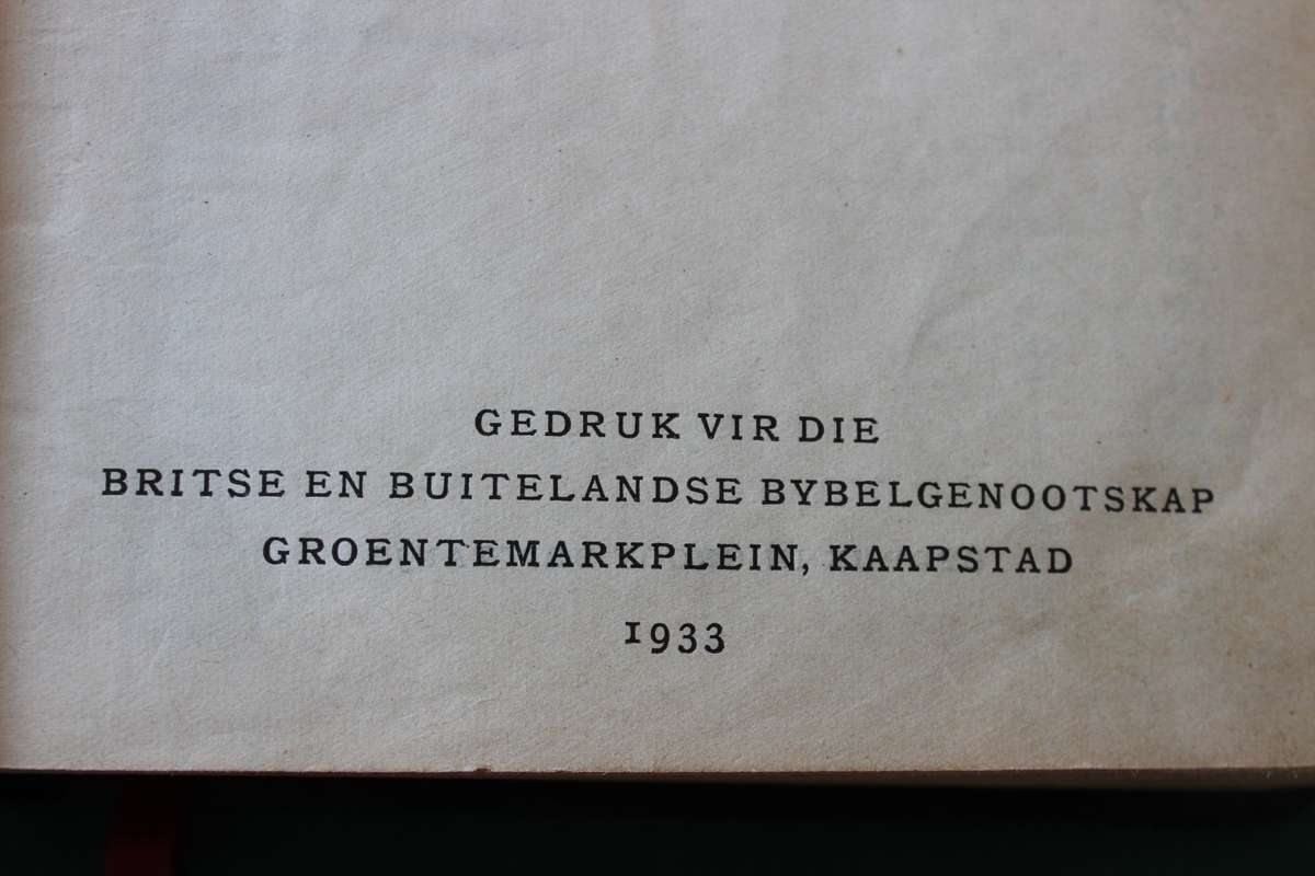DIE BYBEL 1933-uitgawe.