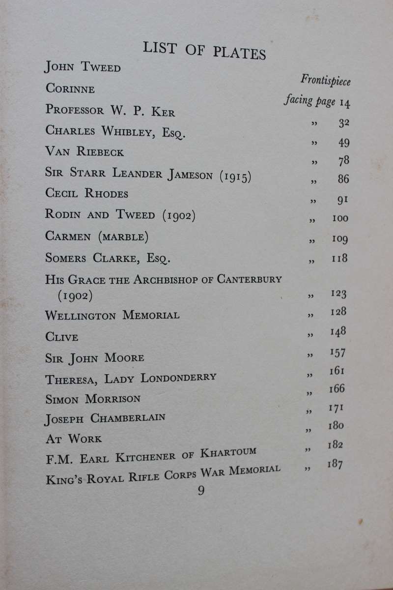 JOHN TWEED: Sculptor. A Memoir.