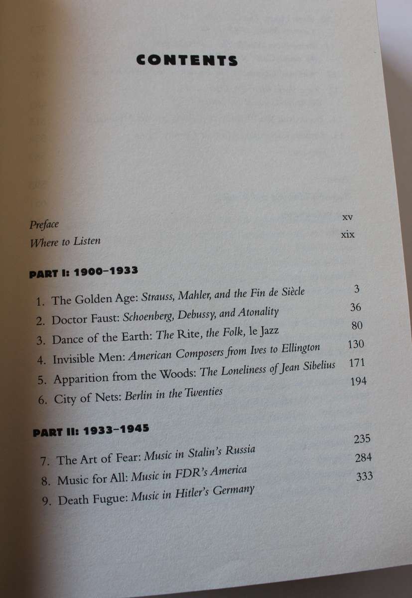 THE REST IS NOISE by Alex Ross. (Including list of greatest recordings of 20th century music)