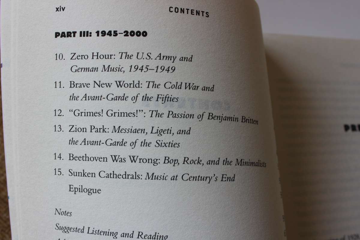 THE REST IS NOISE by Alex Ross. (Including list of greatest recordings of 20th century music)