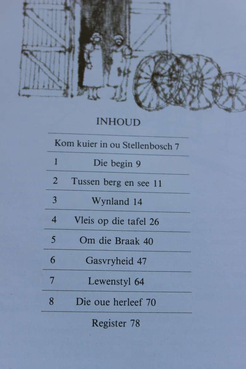 OM DIE TAFEL IN OU STELLENBOSCH. (Die Fynproewersgilde Stellenbosch) deur Magda Pretorius