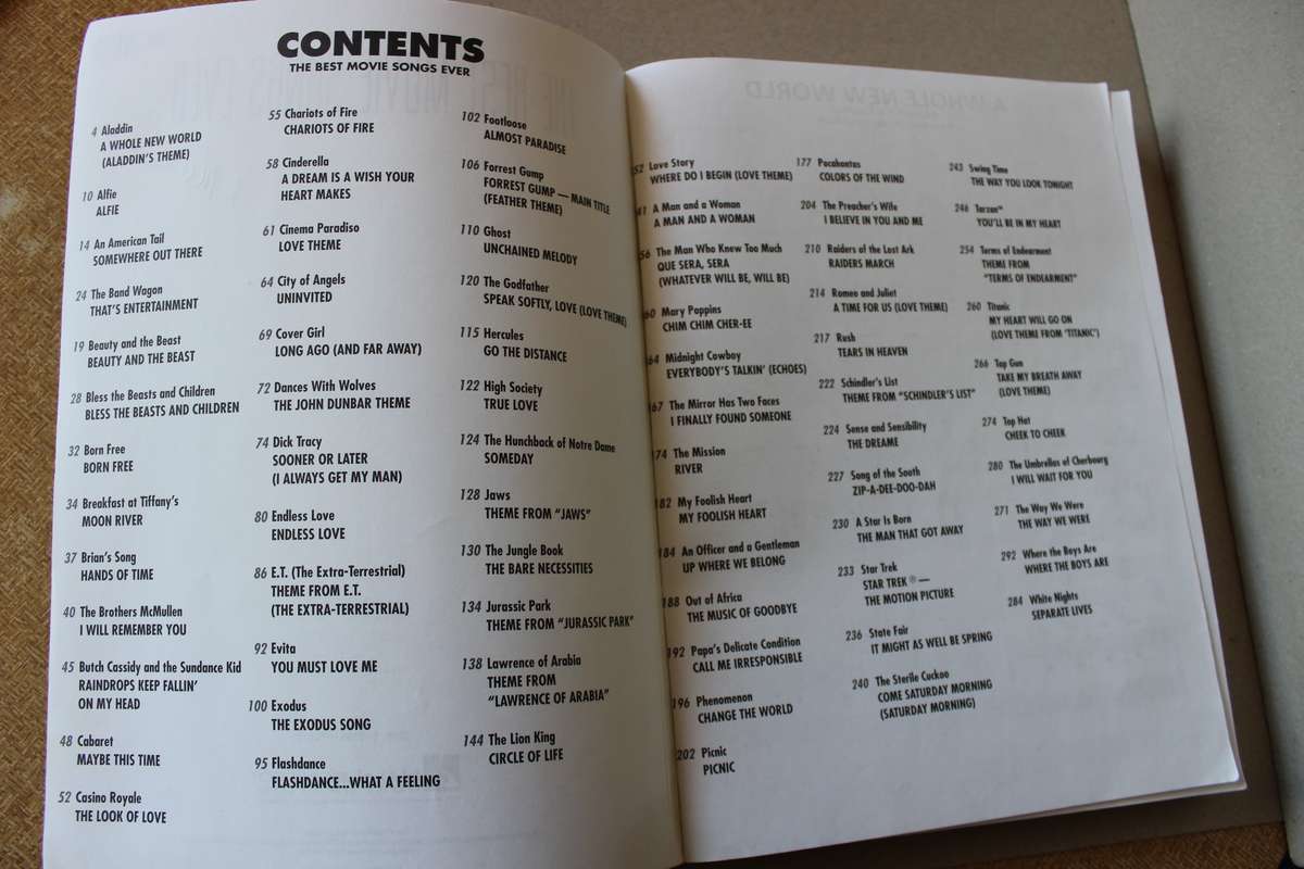 THE BEST MOVIE SONGS EVER (Piano, Vocal and Guitar) 2nd Edition