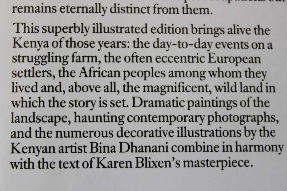 THE ILLUSRATED OUT OF AFRICA  by Karen Blixen