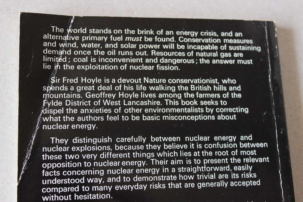 COMMONSENSE IN NUCLEAR ENERGY  by Fred Hoyle and Geoffrey Hoyle