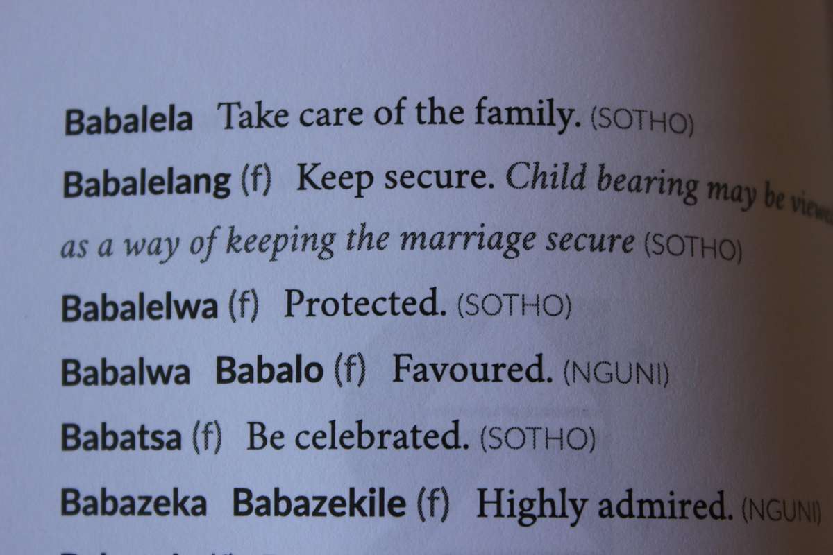 JABULANI  A Dictionary of South African Names  by Phumzile Simelani Kalumba  New Edition