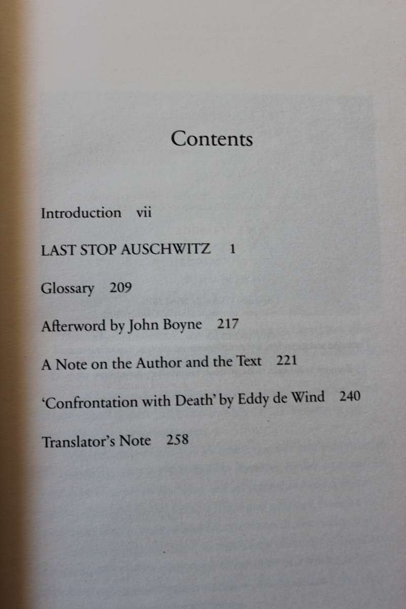 LAST STOP AUSCHWITZ  My story of survival from within the camp  by Eddy de Wind