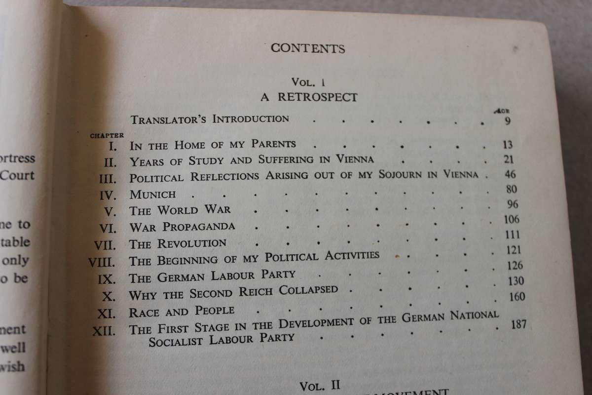 MEIN KAMPF  by Adolf Hitler Unexpurgated Edition Two Volumes in One.(1924)