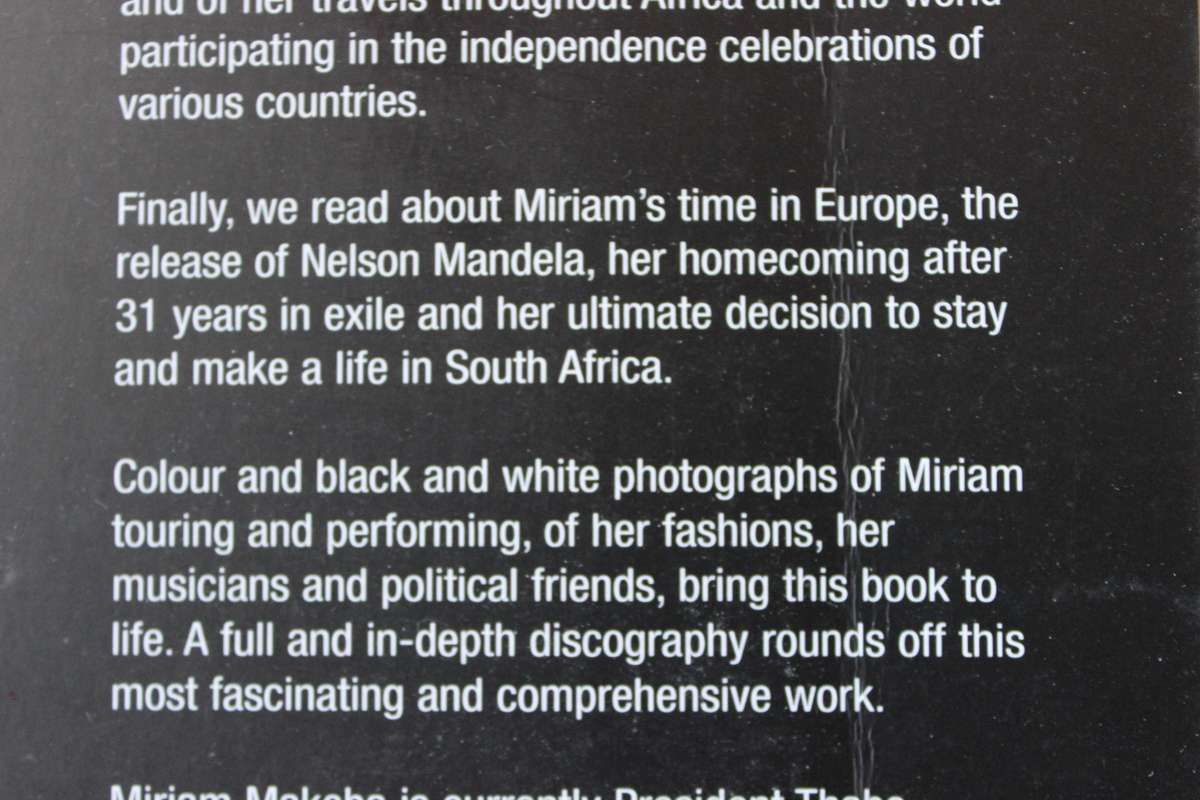 MAKEBA: THE MIRIAM MAKEBA STORY Miriam Makeba in conversation with Nomsa Mwamuka