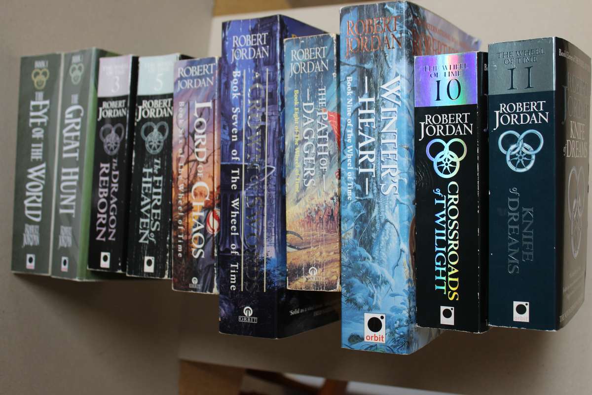 THE WHEEL OF TIME SERIES  10 Paperback Volumes: 1, 2, 3, 5, 6, 7, 8, 9, 10 and 11  by Robert Jordan