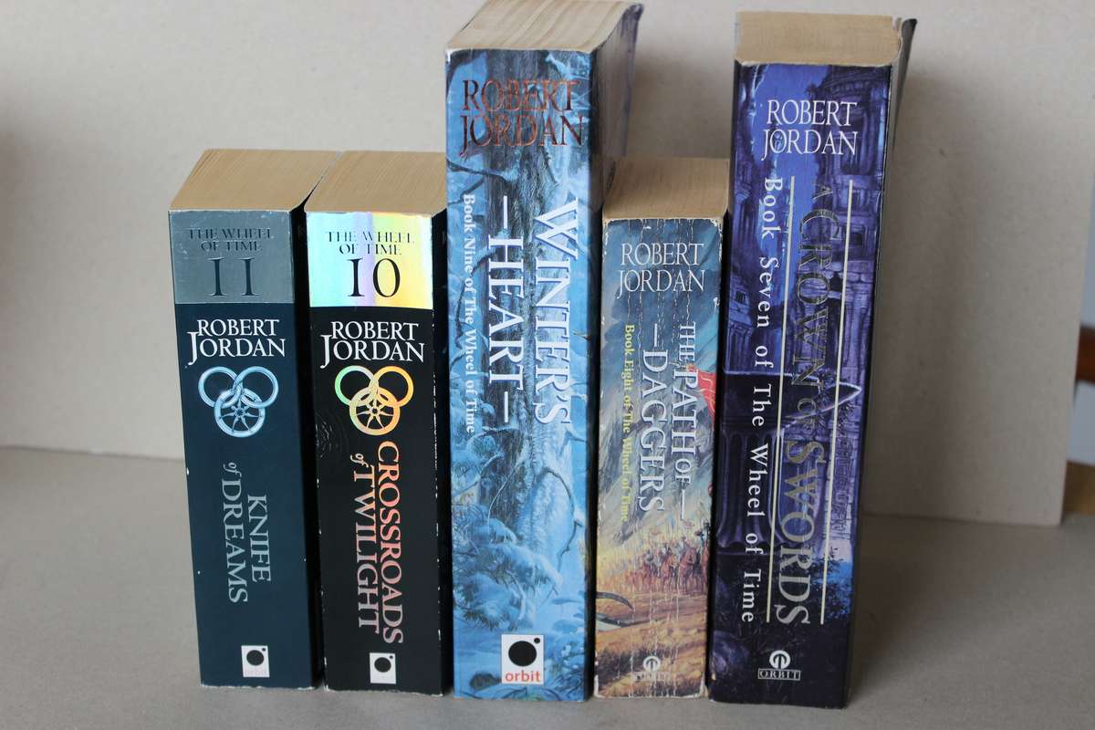 THE WHEEL OF TIME SERIES  10 Paperback Volumes: 1, 2, 3, 5, 6, 7, 8, 9, 10 and 11  by Robert Jordan